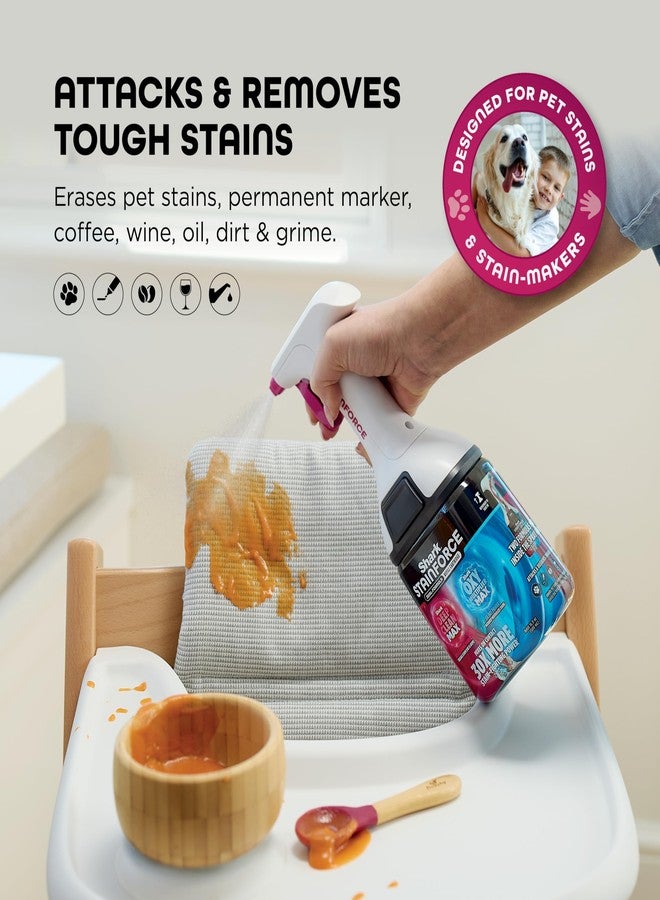 شارك عبوة إعادة تعبئة Shark StainForce ثنائية التركيبة، عبوة اقتصادية من قطعتين، مزيل للبقع والروائح لجهاز تنظيف البقع المحمول Shark StainForce، مناسب للسجاد، والبسط، والمفروشات، والسيارات، 2 × 16.9 أونصة، BNDHXCM500 - Image 5